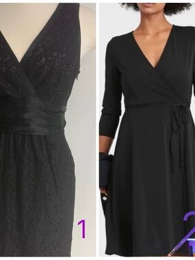 MIMI 2 Maternity Black Wrap Dresses